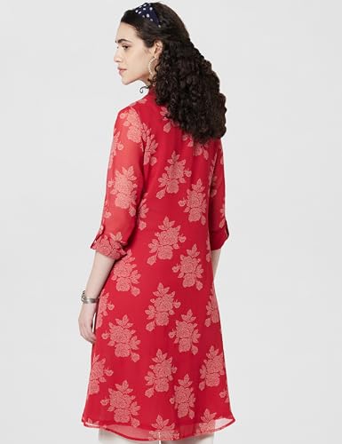 Image of BIBA Women Polyester Straight Fit Printed Kurta