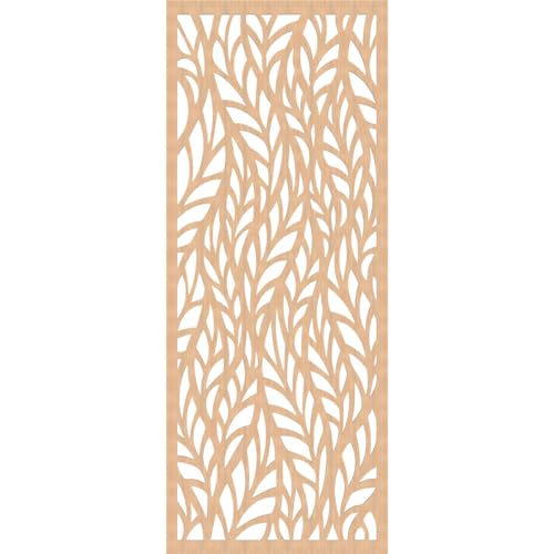 Image of Ortonville Decorative Pierced Fretwork Wood Wall Panels, 37 3 /8 inchW x 94 3 /8 inchH x 3 /8 inchT, Hickory