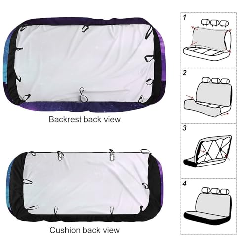 Funda de asiento de coche con cielo estrellado morado para proteger tu van 3