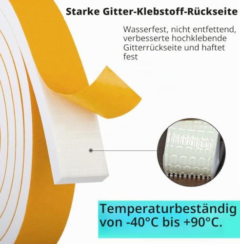 Dichtungsband Türdichtung Selbstklebend 12mm(B) x10mm(D)/4m(L) für Türen Fenster Schaumstoff klebeband Gummidichtung Gegen Kalte… – Ansicht 3