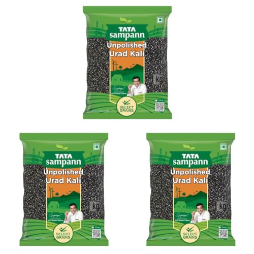 Image of Tata Sampann Unpolished Urad Kali, 1kg (Pack of 3)