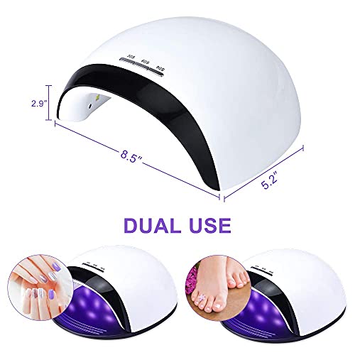 120W(max) Nageltrockner Lampe, UV LED Nagellampe, Nagellampe mit 30/60/90 Timer Einstellungen Professionelle Nail dryer… – Bild 3