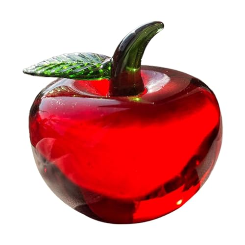 Pomme en verre miniature et statuette cadeau originale de table - 8