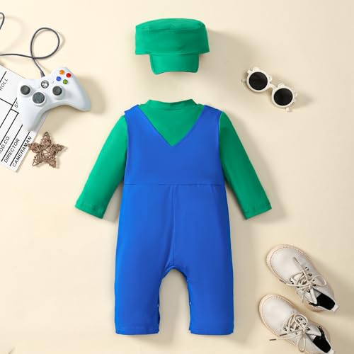 Unisex Baby Boys Girls Halloween Outfits Long Sleeve Romper Jumpsuit With Hat Winter Clothes2