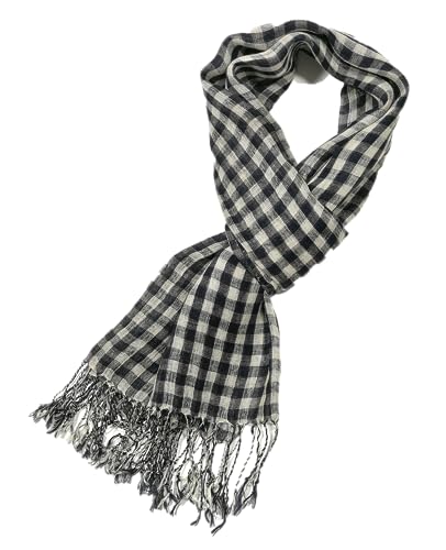 Image of Shanlin Unisex Natural Color 100% Linen Scarves for Men and Women