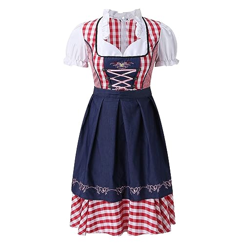 PW TOOLS Fato alemão para mulher, disfarce carnaval da Oktoberfest Bavaro, vestido moda tradicional elegante