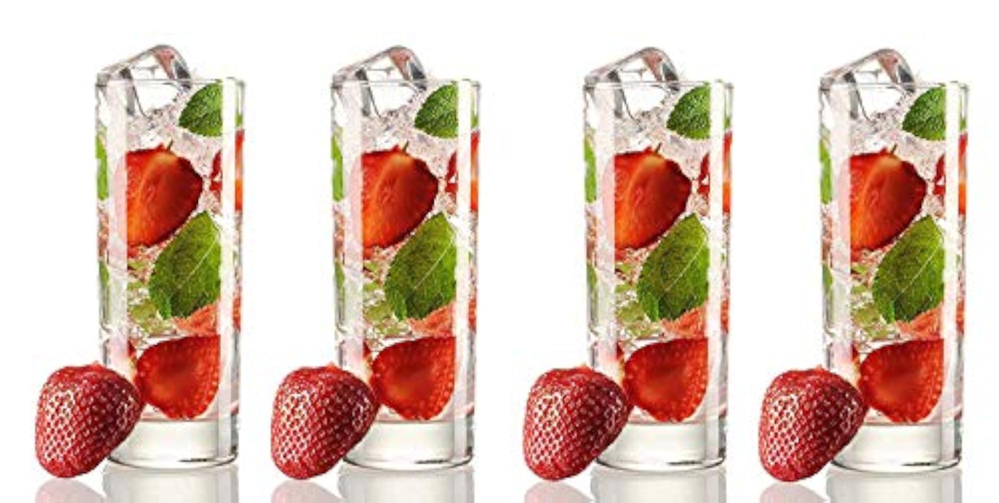 Crystal Clear Highball Glasses Set for Water, Beer, and Cocktails