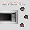 Cookology BIM20LWG Integrated Microwave and Grill in Silver - Compact 20 Litre Capacity - 1000W Grill & 800W Built-in Microwave - 59.5cm Width - 8 Menu Options