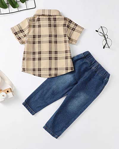 XUANHAO Baby Boy Clothes Infant Toddler Boy Outfits 12 18 24 Months 2T 3T 4T Denim Jeans Boys Clothing Pants Set 12M-5T3