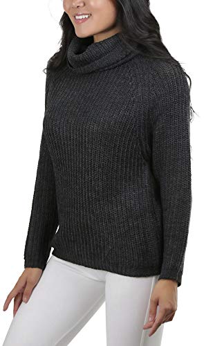 Image of ToBeInStyle Women's Classic Knit Fold Over Turtleneck Pullover