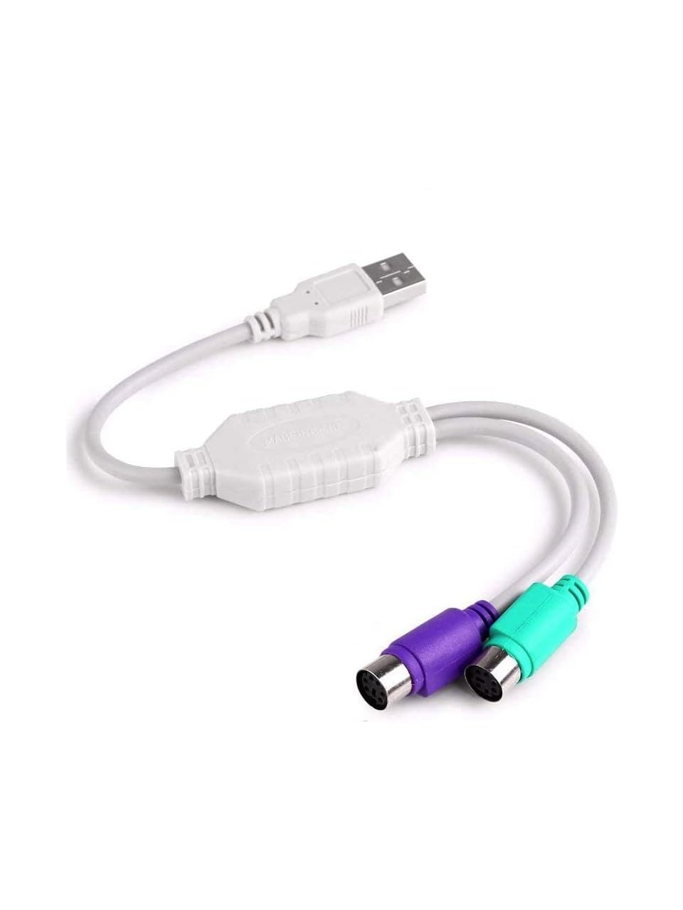Coverzone USB to PS/2 Adaptör – Çift Girişli Klavye ve Mouse Dönüştürücü | Tak-Çalıştır, Windows/Mac/Linux Uyumlu, USB’den PS/2 Bağlantı Kablosu | Eski Cihazlar İçin Evrensel Adaptör