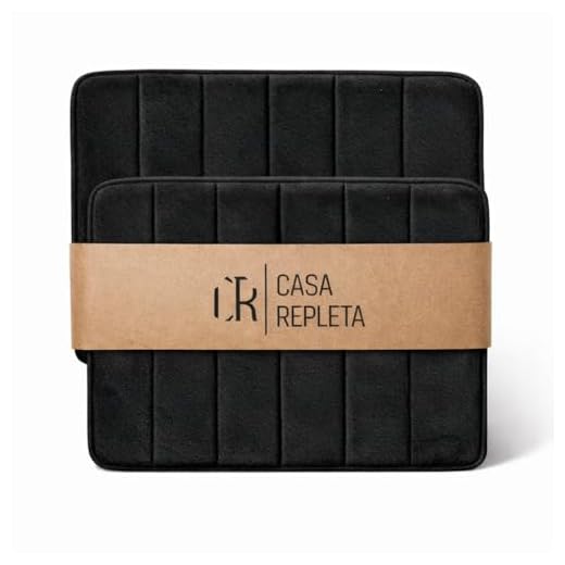 Kit 2 Tapetes Super Soft Preto 60x40cm