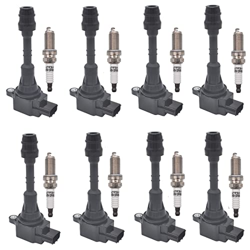 OYEAUTO Ignition Coil Iridium Spark Plug Pack Set of 8 ...