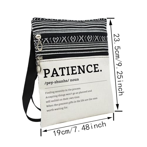 Patience Messenger Bag Small Ethnic Pattern Printed Adjustable Strap Crossbody Zipper Bag Funny Definition Phone Bag Wallet Cute Shoulder Handbag for Women2