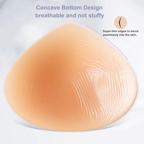 Triangle Silicone Breast Form Mastectomy Prosthesis Concave Bra Enhancer Insert One Piece4