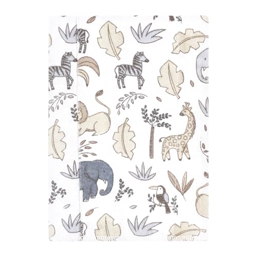 Image of Hudson Baby Unisex Baby Flannel Burp Cloth 7pk, Neutral Safari, One Size