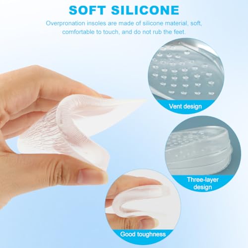 Image of 3 Layers Adjustable Heel Wedge Corrective Inserts for Supination & Pronation Correction, Adhesive Medial & Lateral Heel Insoles for Foot Alignment (6PCS,Size:L)