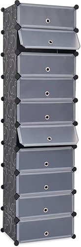 Estilo moderno, zapatero, organizador de zapatos entrelazado con 10 compartimentos, zapatero independiente, armario de zapatos de entrada, armario