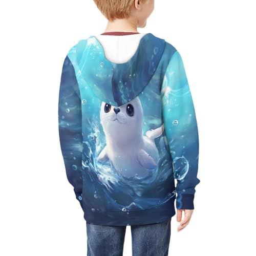 Cozeyat Kids Long Sleeves Hooded Hoodies with Pockets,Softy Sweatshirts Coat Casual Jaccket,Size S-XL4