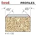 Freud Bevel Trim Bit with Angles from 8° to 45° - Clean Cuts for All Plastic Laminates - 31/32