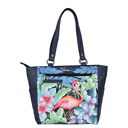 Image of Anna by Anuschka Women's Original Genuine Leather Hand-Painted Large Shoulder Tote - Leather Handbag for Women
