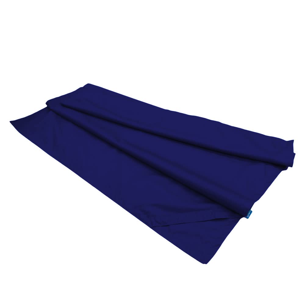 Bruni Housse de pouf amovible (bleu-gris) avec housse intérieure – Housse de pouf pour tous les poufs rectangulaires de 180 x 140 cm, housse de pouf XXL pour l'intérieur et l'extérieur, sans