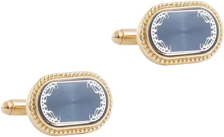 Gold Rectangular CD Piece Accessory Vintage Metal Cufflinks French Cufflinks for Men