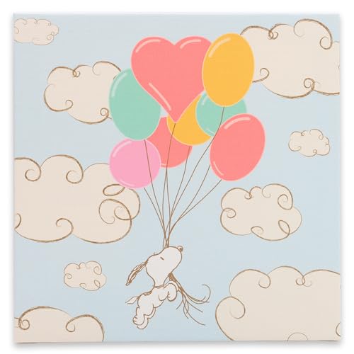 Décoration Snoopy Peanuts : toile murale poétique pour lit bébé