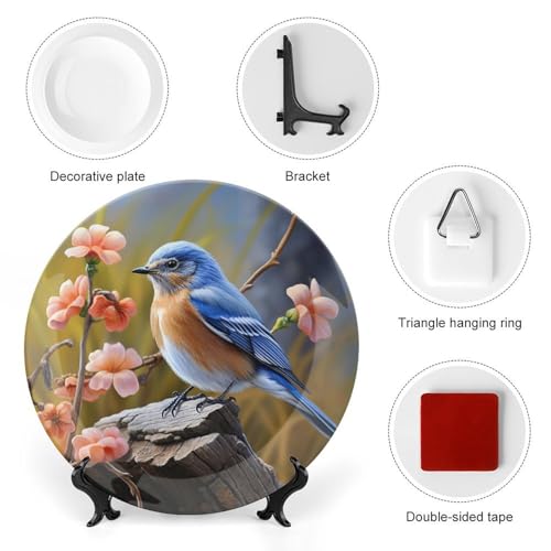 Plato decorativo Eastern Bluebird Bone China 6 pulgadas miniatura 3