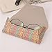 Portable Grass Woven Grid Glasses Box Fashion Pressure Resistant Spectacle Case Sunglasses Storage Box(Yellow)