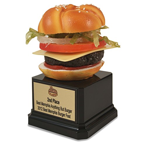Far Out Awards Mini Slider Burger Trophy - Best Burger Trophy, Hamburger Awards, Cheeseburger Eating Contest Trophies, Cheeseburger Cook Off Trophy