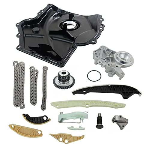 Flynsu Steuerkettensatz mit Steuergehäuse 06H109158J für 1.8 2.0 TFSI TSI CAE CCZ BZB CAW Steuerkette Steuerkettendeckel