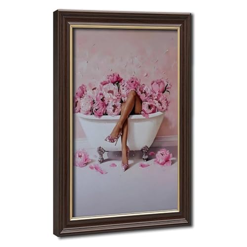 Impression sur toile florale amusante grand format 50x76 cm pour salon et chambre