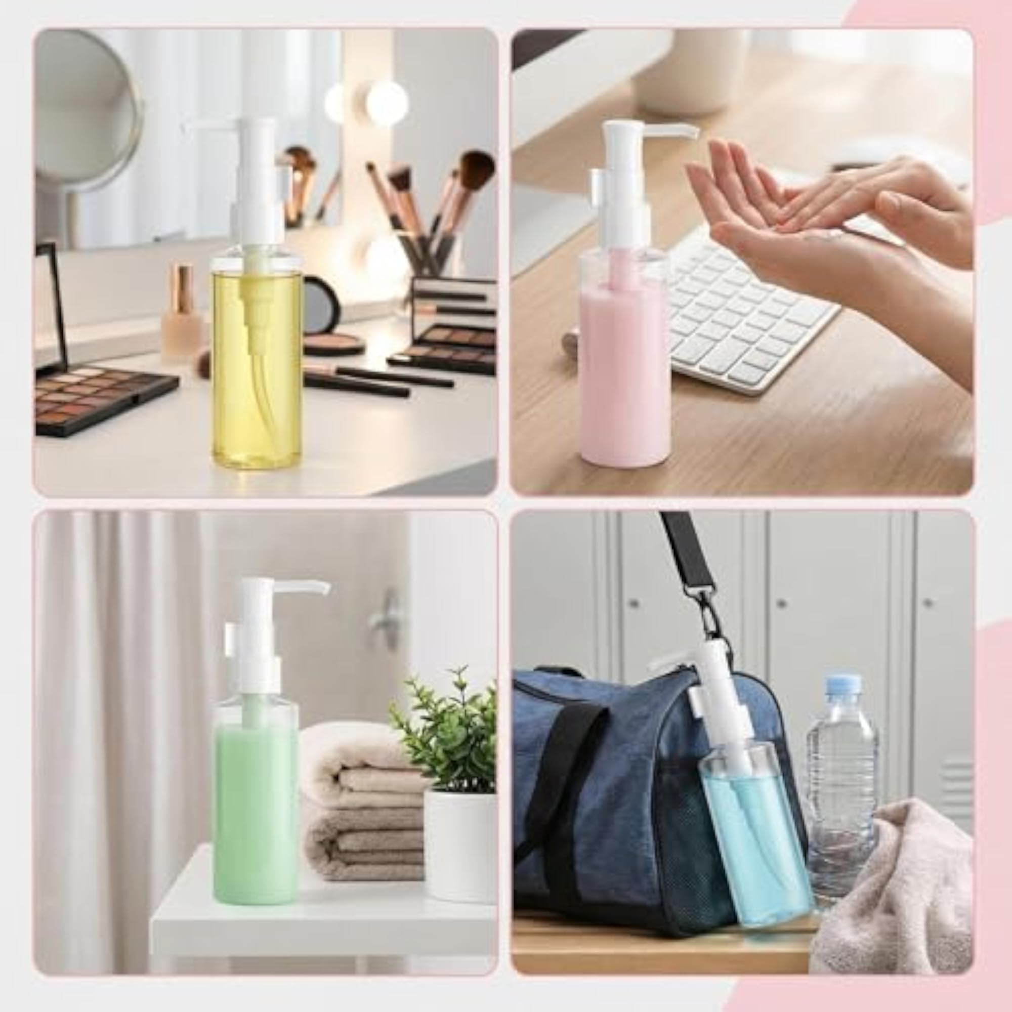 150ml Portable Empty Refillable Clear Plastic Lotion Pumps