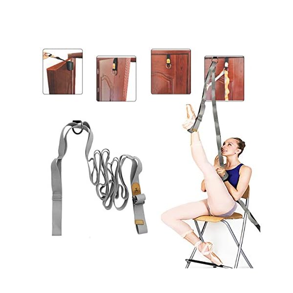 Door Leg Stretcher, Door Flexibility & Stretching Leg Strap - Great for Ballet Cheer Dance Gymnastics or Any Sport Leg Stretcher Door Flexibility Trainer Premium Stretching Equipment (Orange)