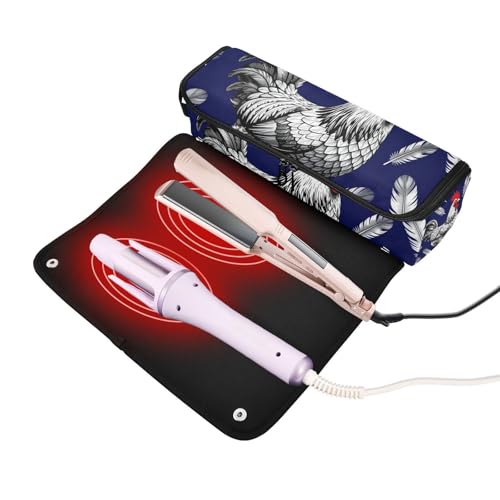 Organizador de viaje para herramientas de cabello resistente al calor con bolsa impermeable para planchas y rizadores miniatura 2
