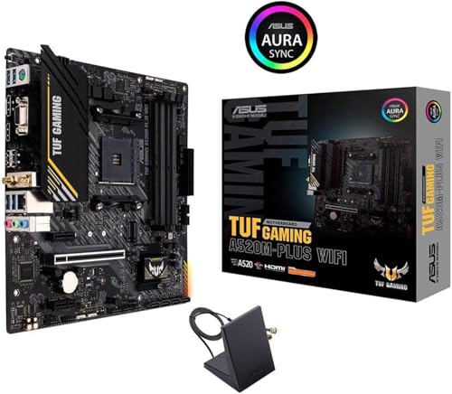 Image of Micro Center AMD Ryzen 5 4500 Desktop Processor with ASUS TUF Gaming A520M-PLUS (WiFi) AM4 microATX Motherboard (M.2 Support, 802.11ac Wi-Fi, DisplayPort, HDMI)