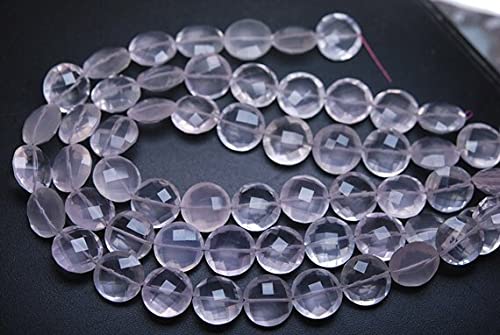 Quartz rose naturel perles de douceur facettées 12mm pour soi