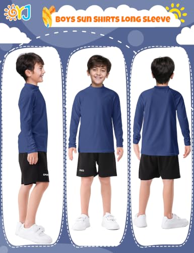 Image of Boys Rash Guard Swim Shirt Long Sleeve Rashguard UPF+ 50 SPF Sun Water Surfing Shirts for Toddler Kids Youth Teen 2T-16Y