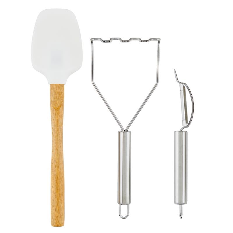 Santa Barbara Design Studio Kitchen Tools Set - Gift Boxed Cooking Essentials Kit, 3-Pieces, Mashed Potato Book Box