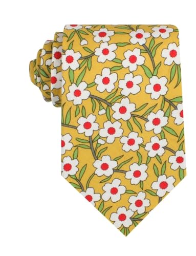 Image of OTAA Floral Necktie Casual Ties for Men - Perfect Neck Tie for Groomsmen Wedding Ties or Formal Occasions