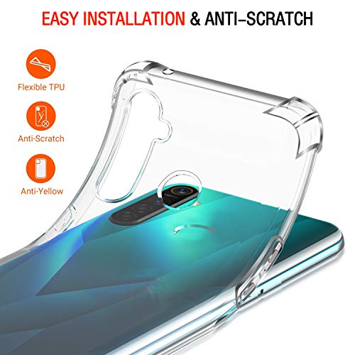 Image of Shockproof Clear Bumper Back Cover Case for Realme 5 Pro |360 Degree Soft Transparent Back Cover Case for Realme 5 Pro (Transparent)