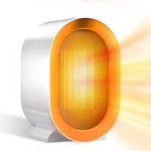 Molbory 1200 W ventilatorkachel, energiebesparend, stil, 2 modi, instelbaar, mobiele elektrische verwarming, convectorverwarming, energiezuinig, geluidsarm, oververhittings- en kantelbeveiliging, voor