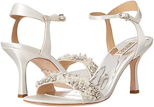 Badgley Mischka Women's Kate Heeled Sandal, Soft White, 11 | Image 6