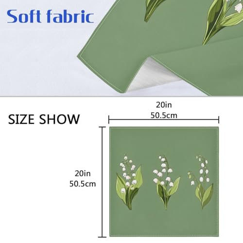 Servilletas de tela 20x20 pulg set 6 verde miniatura 6
