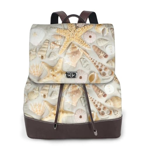 Sac à dos pour femme à motif coquillage et plage de sable, l'allié idéal de vos voyages