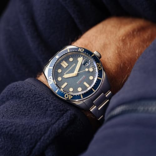Image of Spinnaker Croft Men's Automatic Dive Watch - Seiko NH35 Movement, 40mm Stainless Steel Case, Water Resistant 150m, Stainless Steel or Leather Strap, SP-510