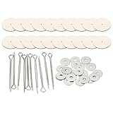 PATIKIL 55mm Puppen-Gelenke, 10er Set abnehmbare Splinte und Faserplatten für die Herstellung von Bären-Gliedmaßen, Puppen-Gelenke für DIY-Bastelzubehör