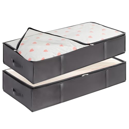 Lifewit Bacs de Rangement sous le Lit, Sacs de Rangement pour Couvertures de Grande Capacité avec Poignée Renforcée, pour Couettes, Draps, Vêtements,...