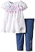 Calvin Klein Baby Girls' White Tunic with Light Blue Knit Denim Leggings